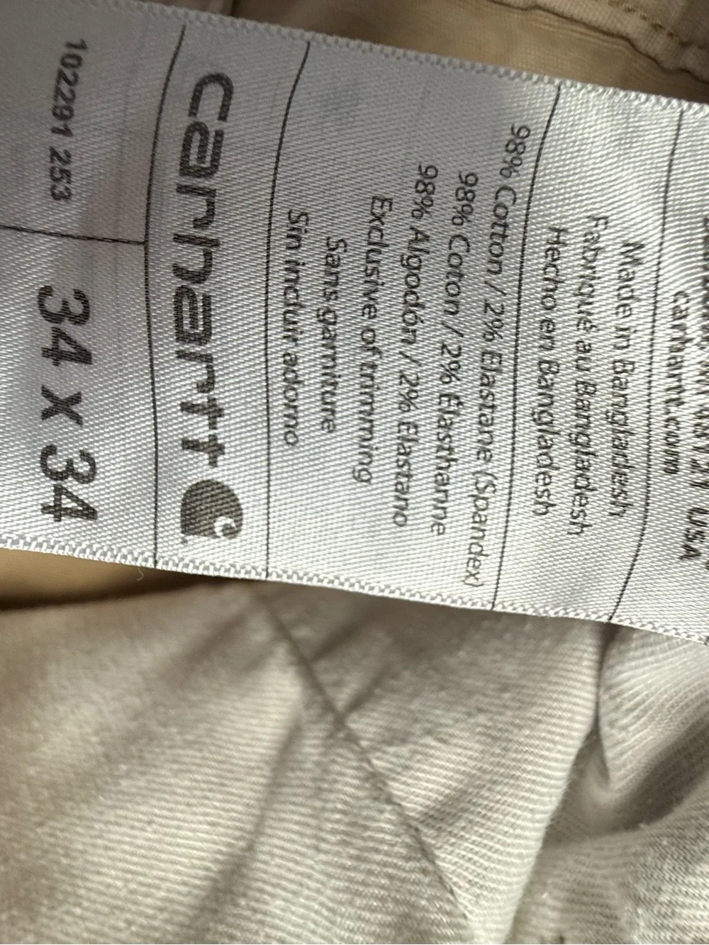 Carhartt Men's Relaxed Chinos in Khaki